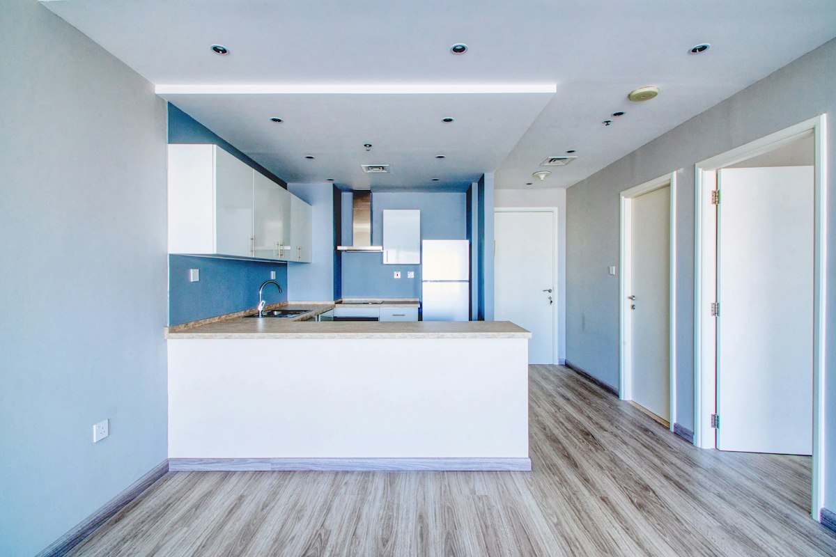 Freshly cleaned, empty apartment ready for a new tenant