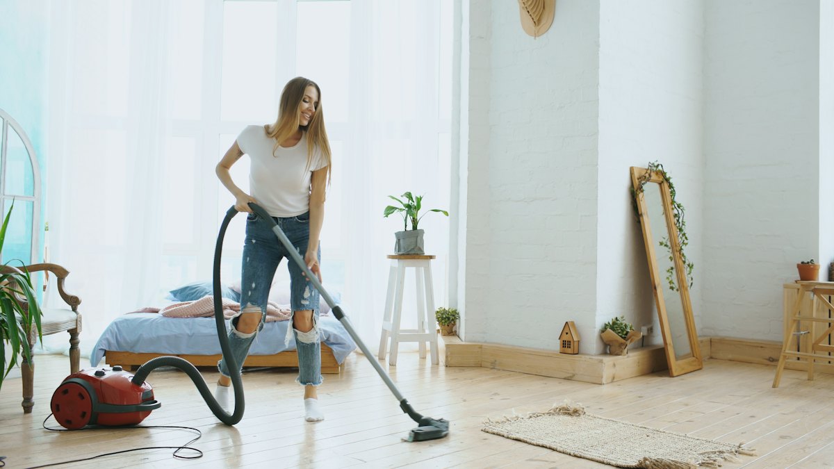 Hardwood floors vacuumed: regular house cleaning in Frederick, MD